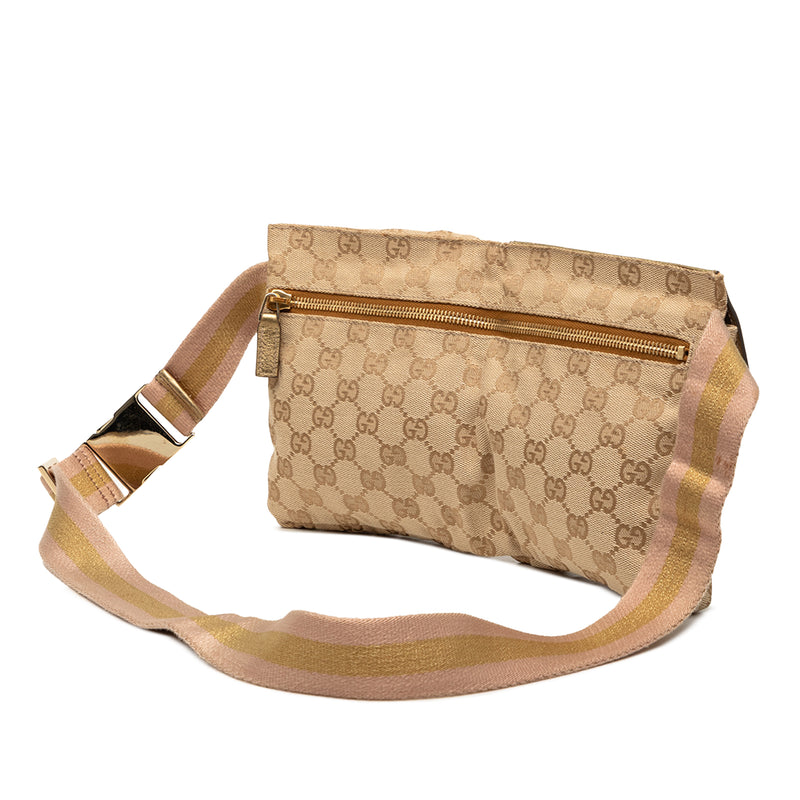 GG Canvas Web Double Pocket Belt Bag - Image 2