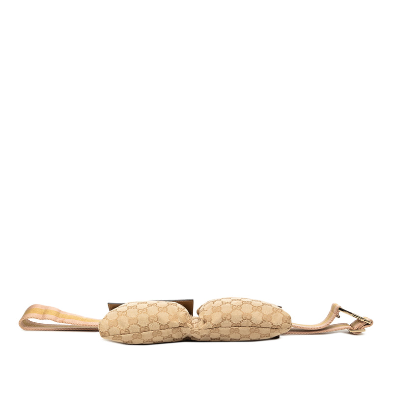 GG Canvas Web Double Pocket Belt Bag - Image 3