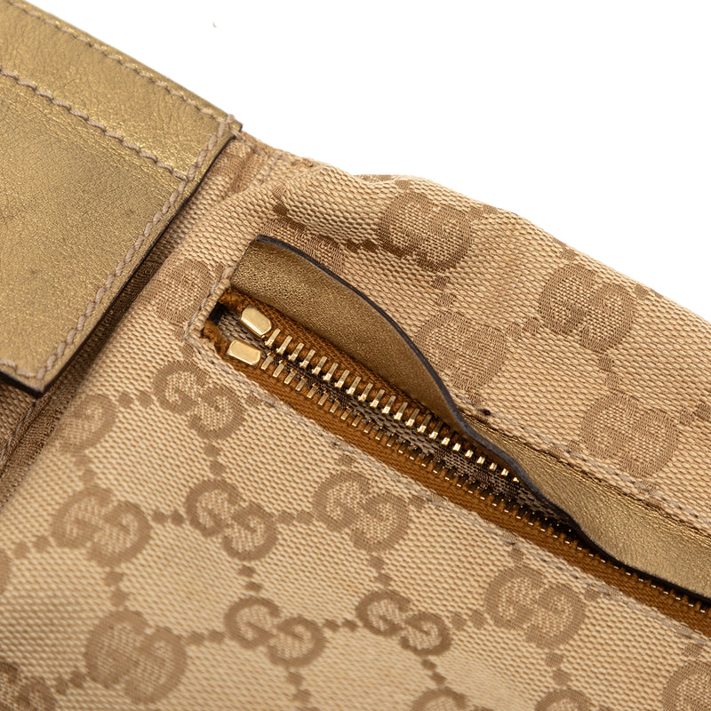 GG Canvas Web Double Pocket Belt Bag - Image 6