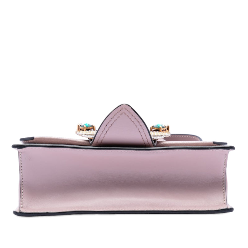 Goatskin Madras Soft Calf Crystal Embellished Crossbody - Image 3