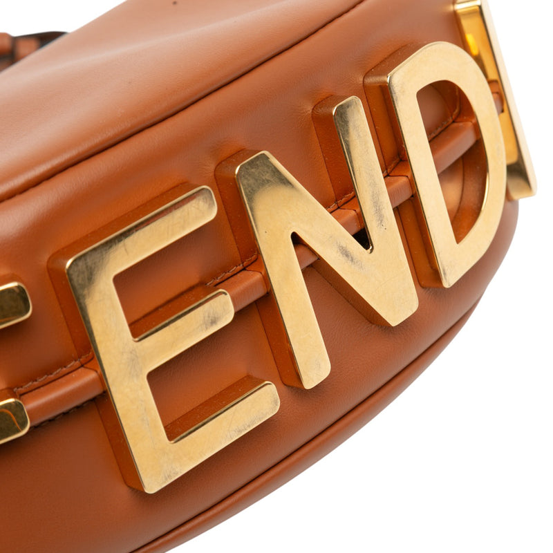 Small Leather Fendigraphy Hobo - Image 8