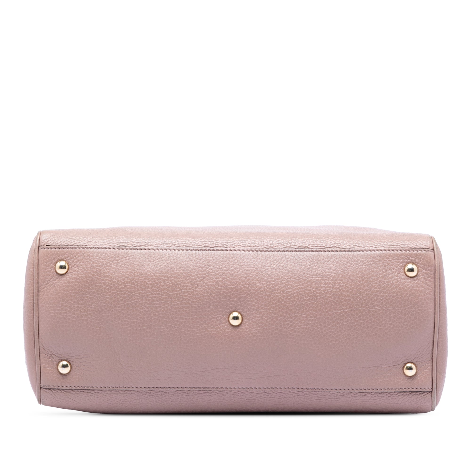 Medium Calfskin Bamboo Shopper Satchel - Image 3