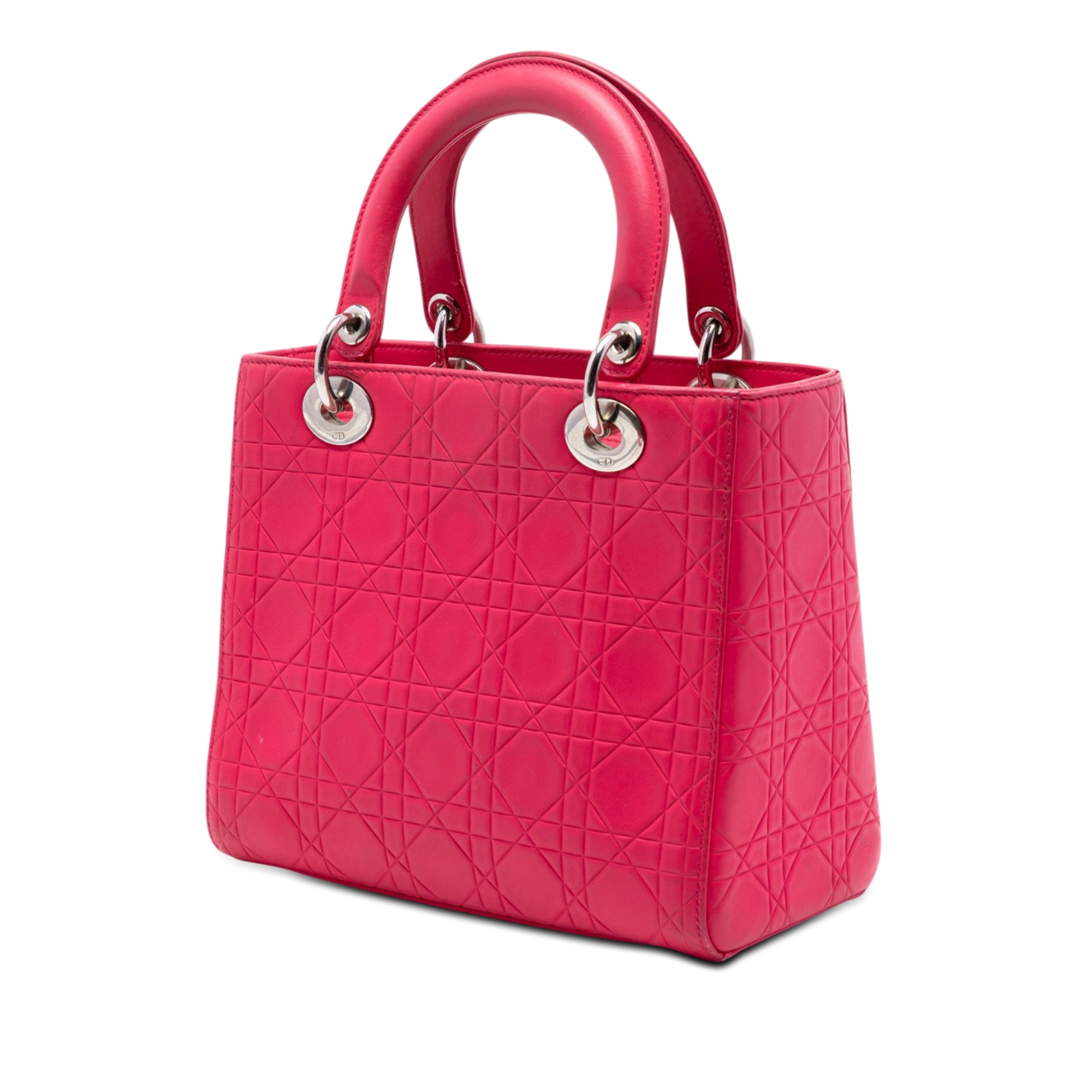 Medium Ultra Matte Calfskin Cannage Embossed Lady Dior - Image 2