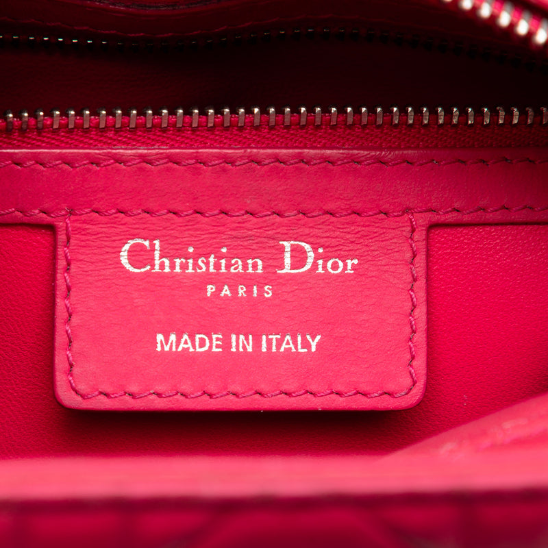 Medium Ultra Matte Calfskin Cannage Embossed Lady Dior - Image 5