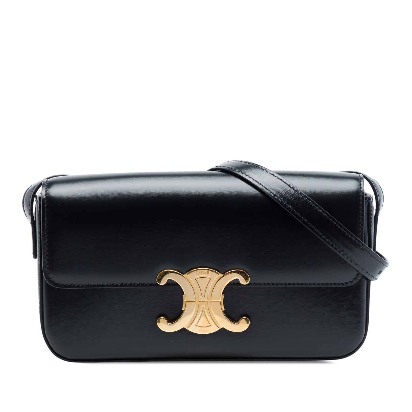 Shiny Calfskin Triomphe Claude Shoulder Bag - Image 1