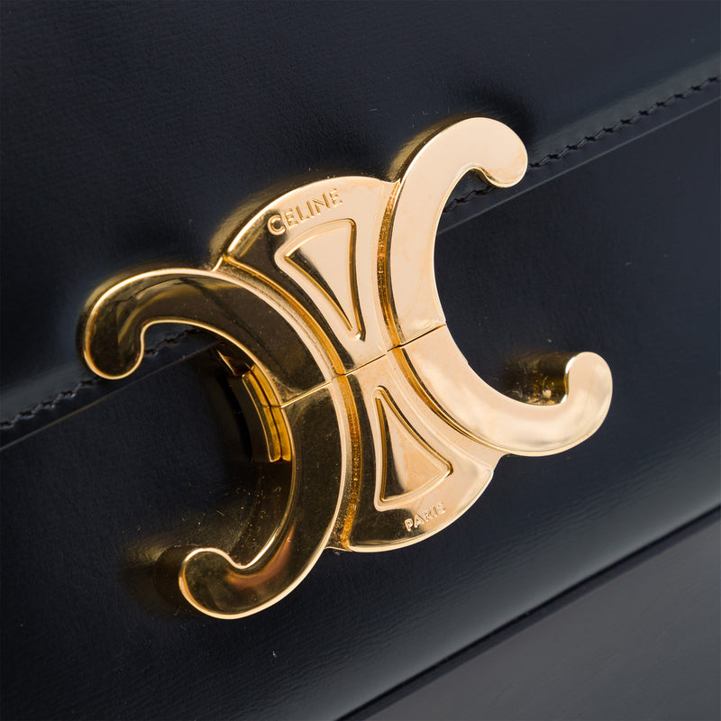 Shiny Calfskin Triomphe Claude Shoulder Bag - Image 5