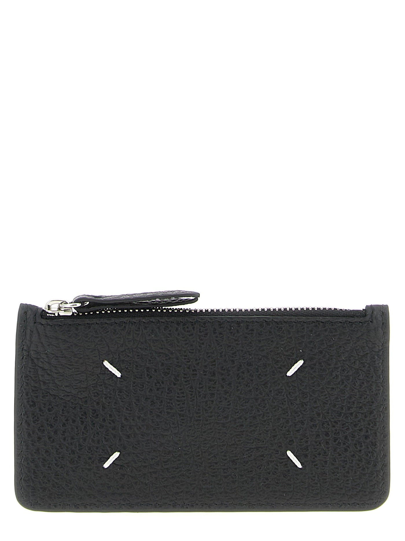 Maison Margiela Tumbled Leather Card Case — Black Cases