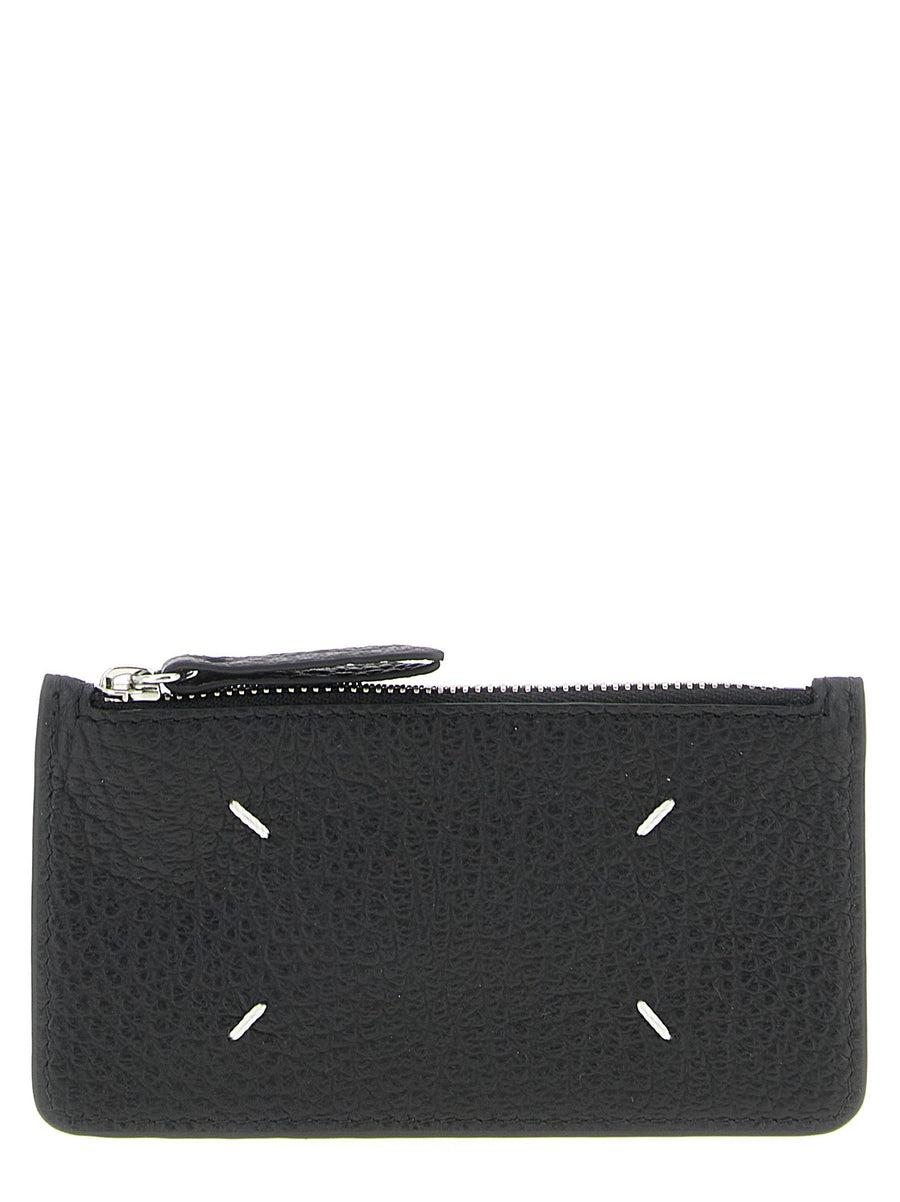 Maison Margiela Tumbled Leather Card Case — Black Cases