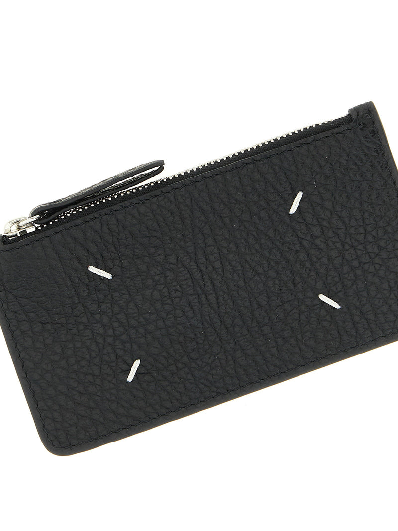 Maison Margiela Tumbled Leather Card Case — Black Cases