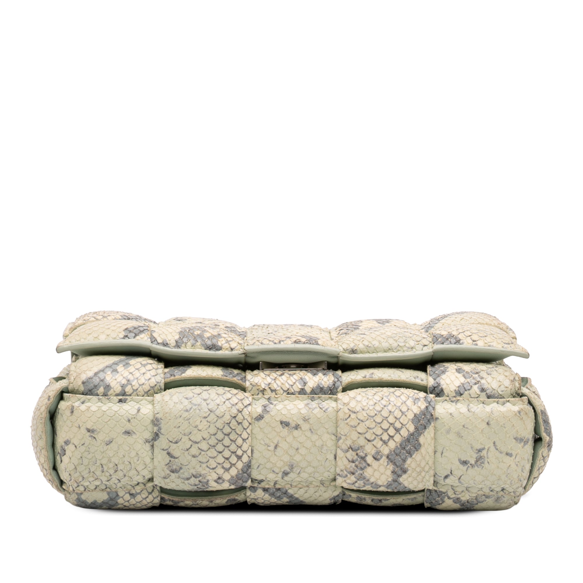 Python Embossed Goatskin Intrecciato Padded Cassette Crossbody - Image 3