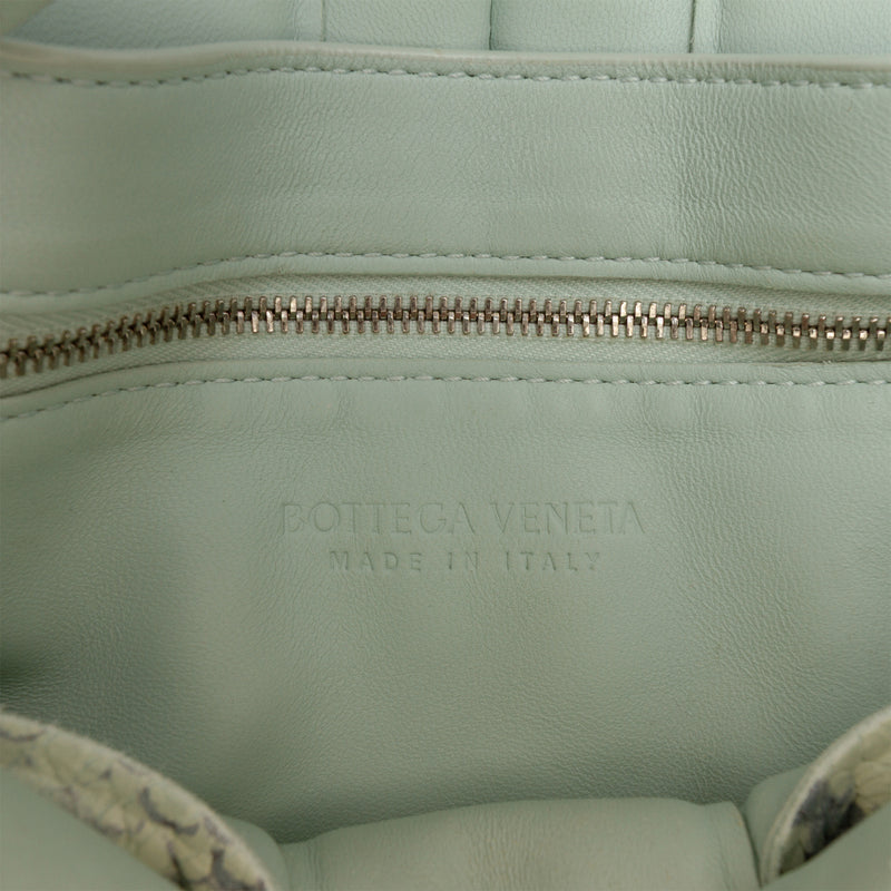 Python Embossed Goatskin Intrecciato Padded Cassette Crossbody - Image 5