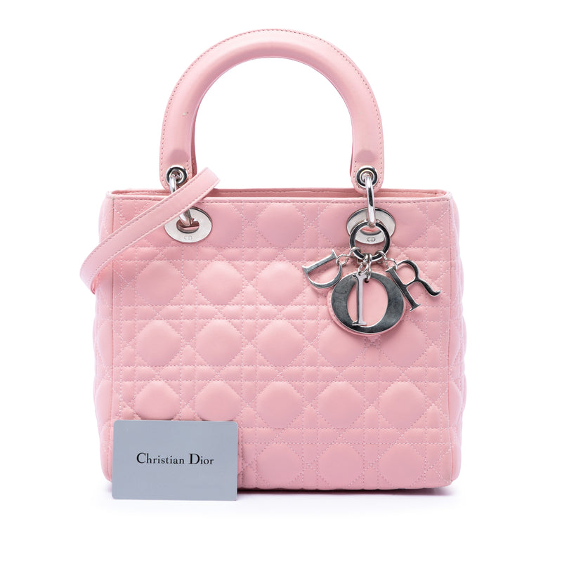 Medium Lambskin Cannage Lady Dior - Image 7
