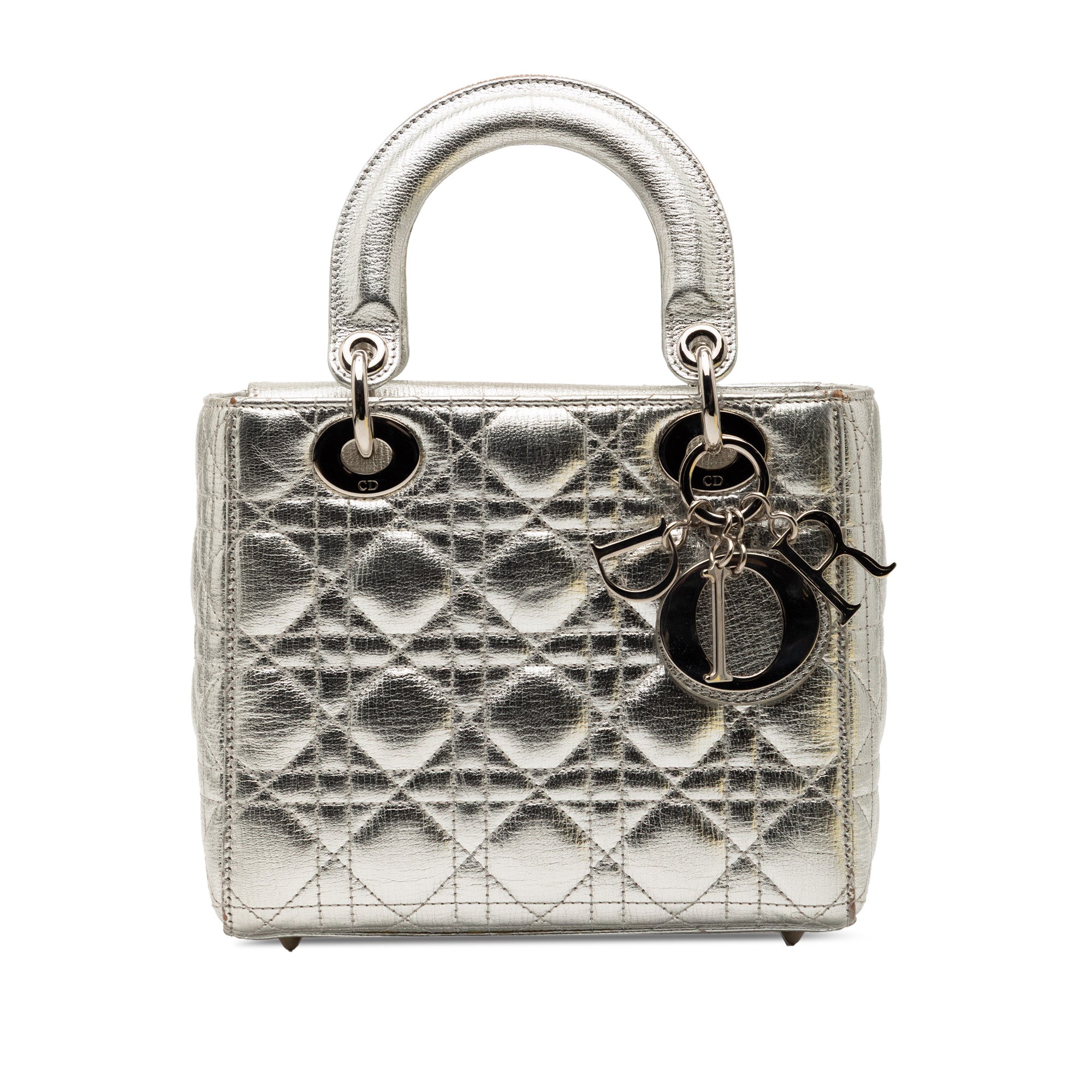 Small Metallic Grained Calfskin Cannage My ABCDior Lady Dior - Image 1