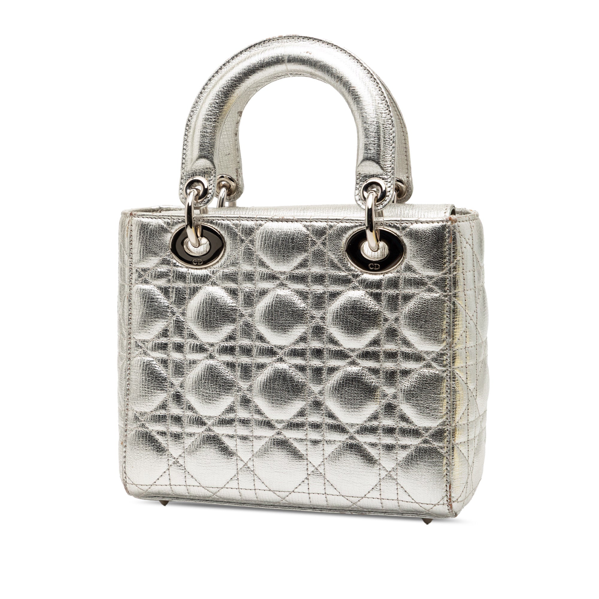 Small Metallic Grained Calfskin Cannage My ABCDior Lady Dior - Image 2