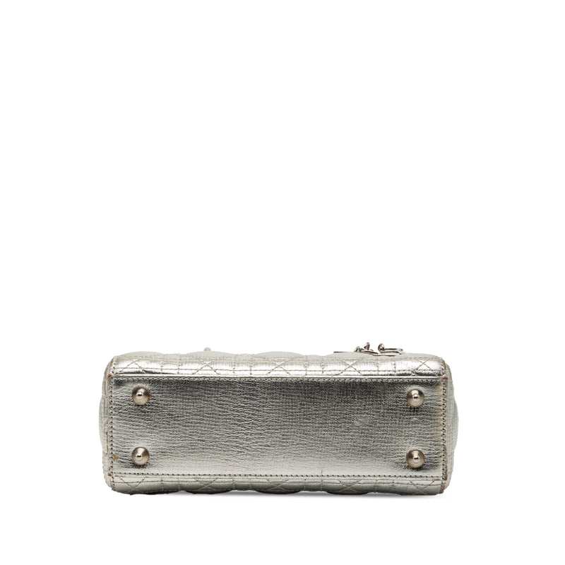 Small Metallic Grained Calfskin Cannage My ABCDior Lady Dior - Image 3