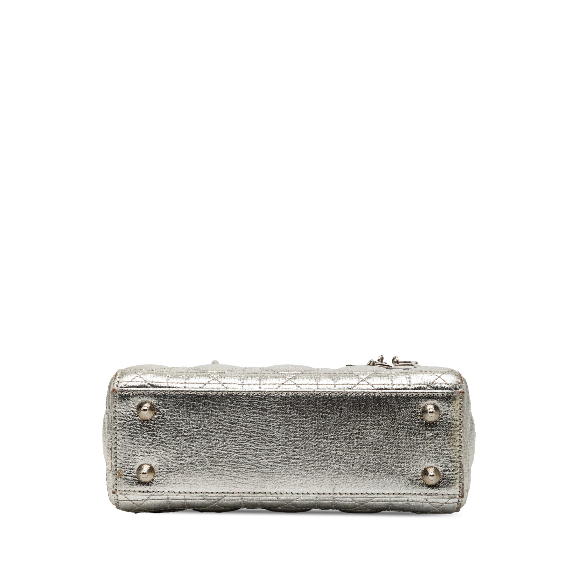 Small Metallic Grained Calfskin Cannage My ABCDior Lady Dior - Image 3