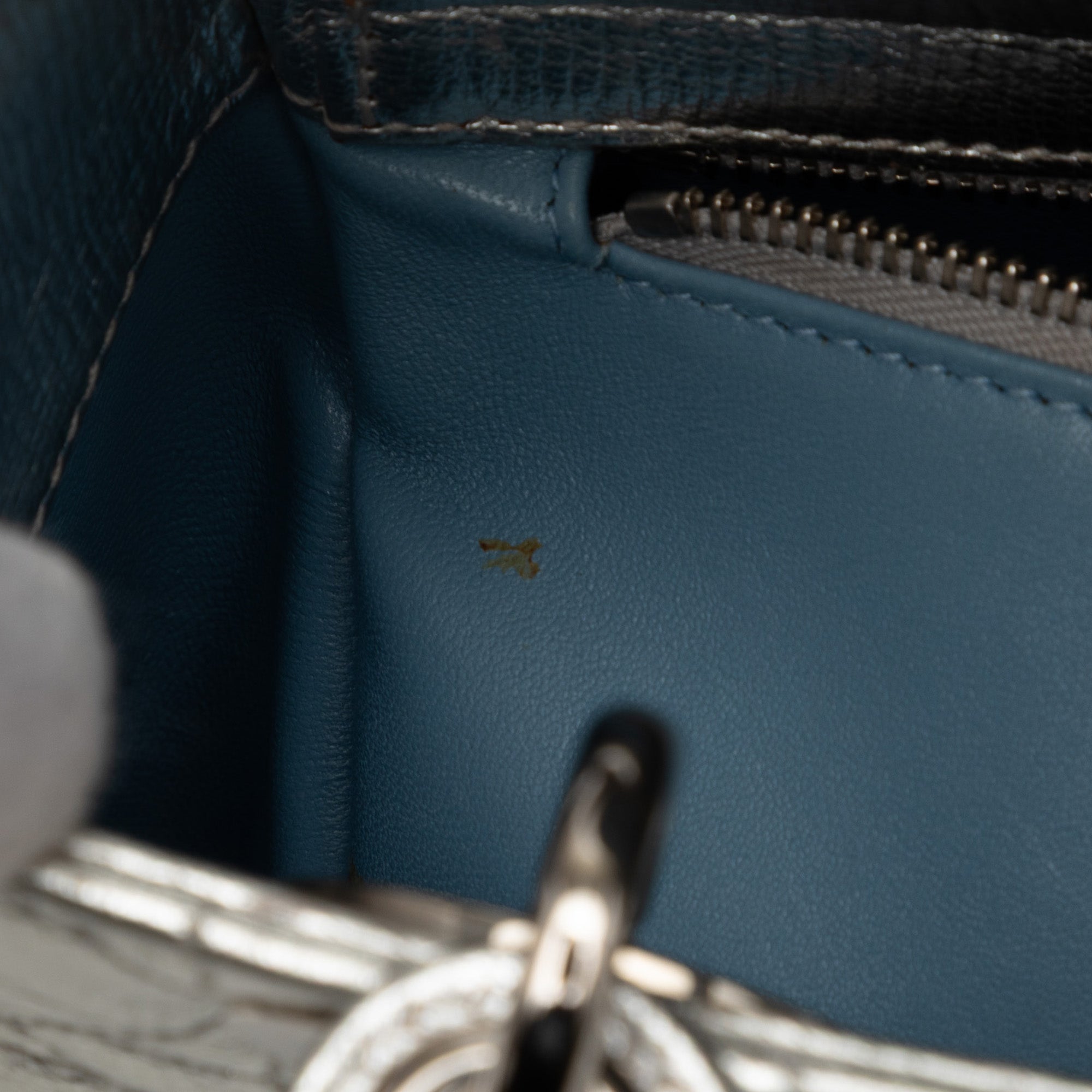 Small Metallic Grained Calfskin Cannage My ABCDior Lady Dior - Image 7