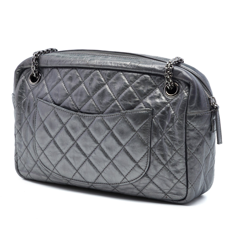 Medium Metallic Quilted Calfskin Reissue 2.55 Camera Bag - Image 2