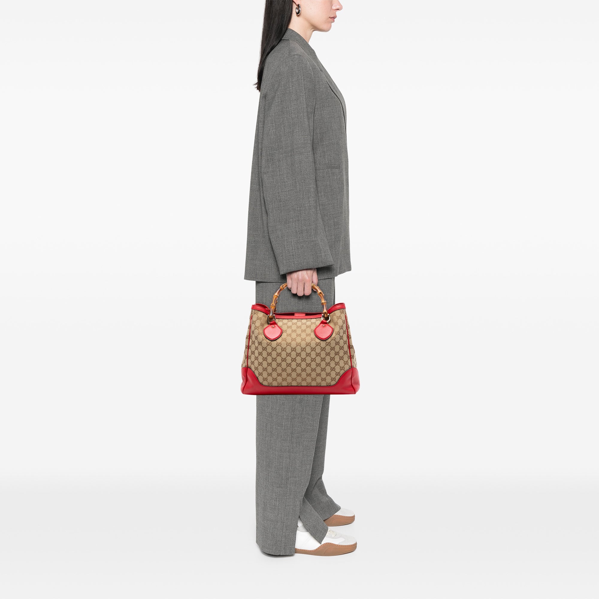 GG Canvas Bamboo Diana Tote - Image 7