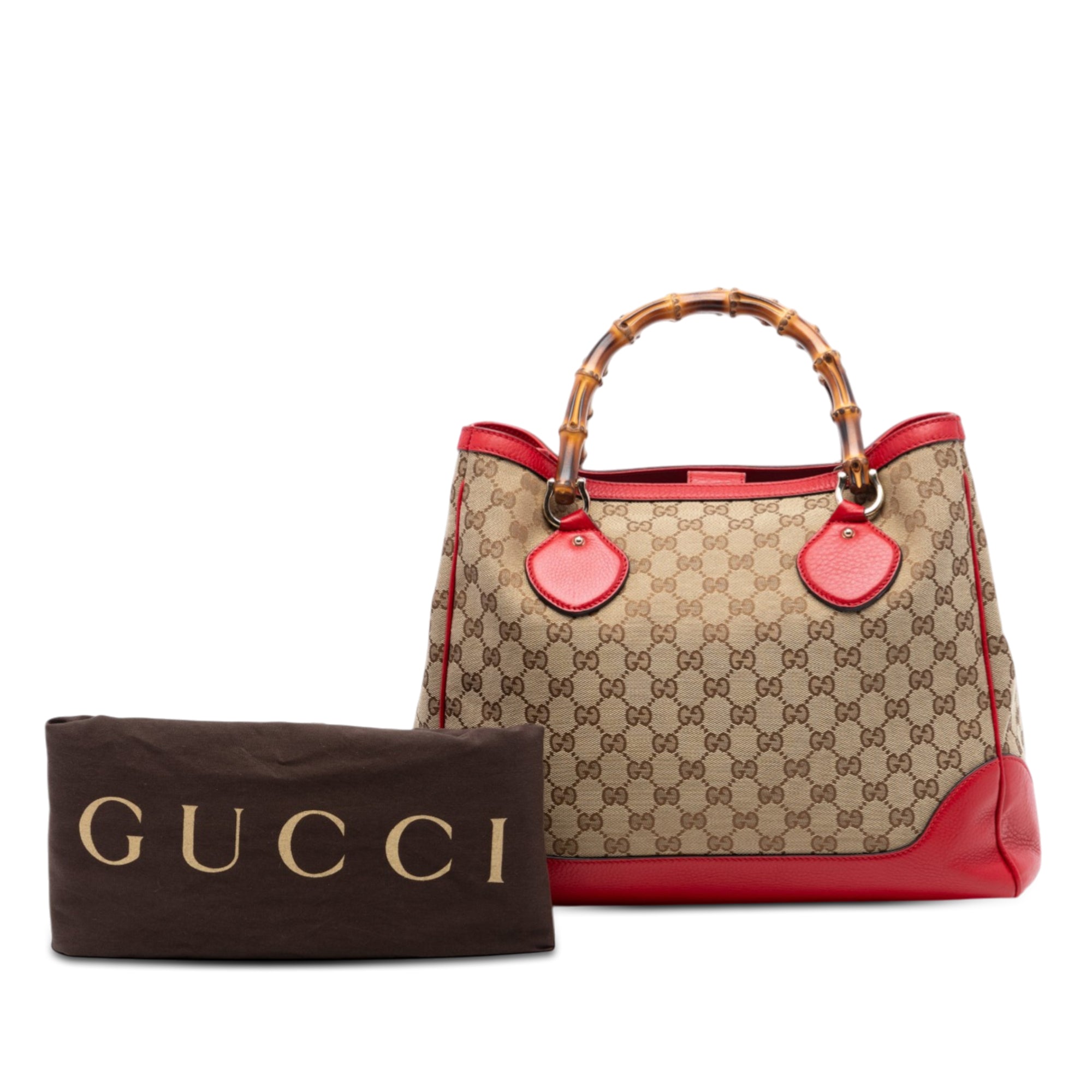 GG Canvas Bamboo Diana Tote - Image 8
