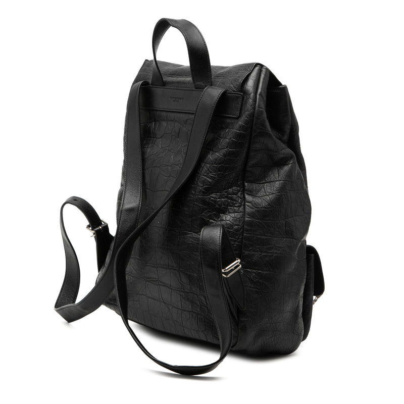 Croc Embossed Leather Festival Backpack - Image 2