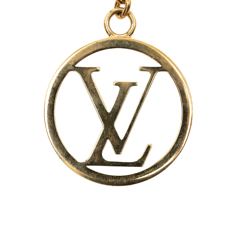 Gold Plated LV Circle Key Holder and Bag Charm - Image 3