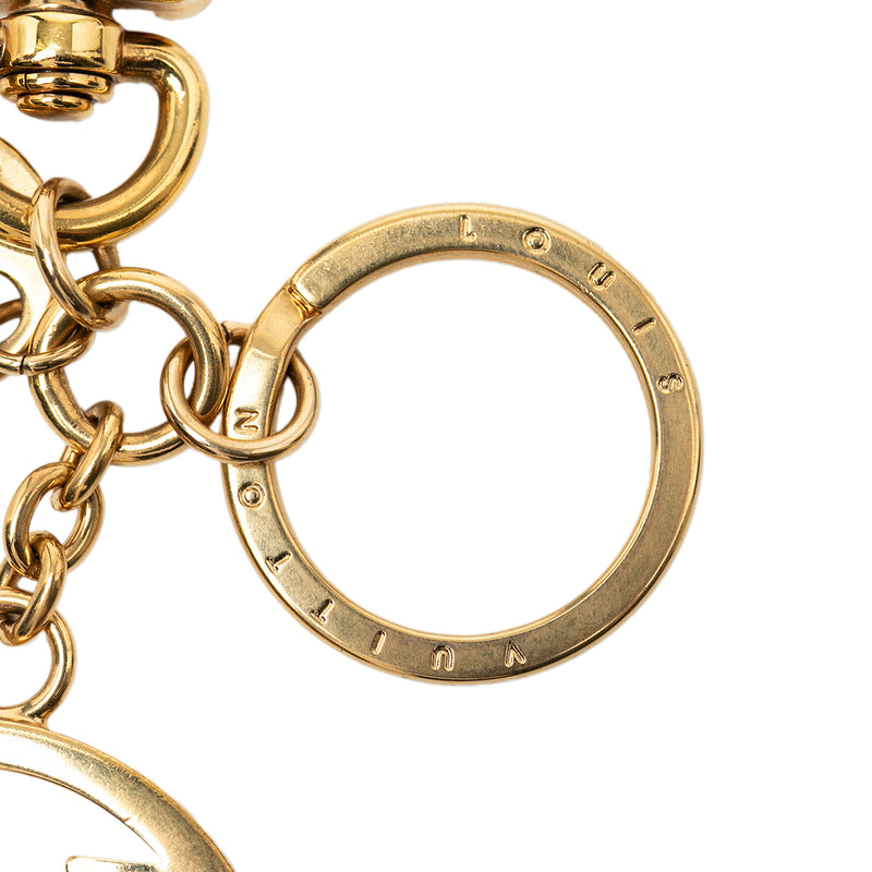 Gold Plated LV Circle Key Holder and Bag Charm - Image 4