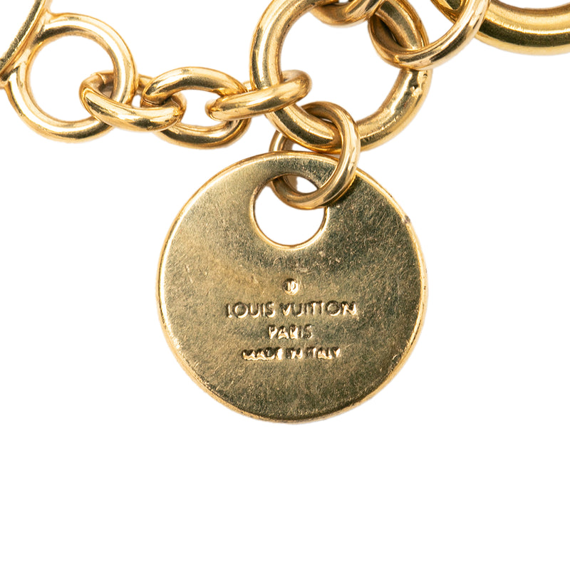 Gold Plated LV Circle Key Holder and Bag Charm - Image 6