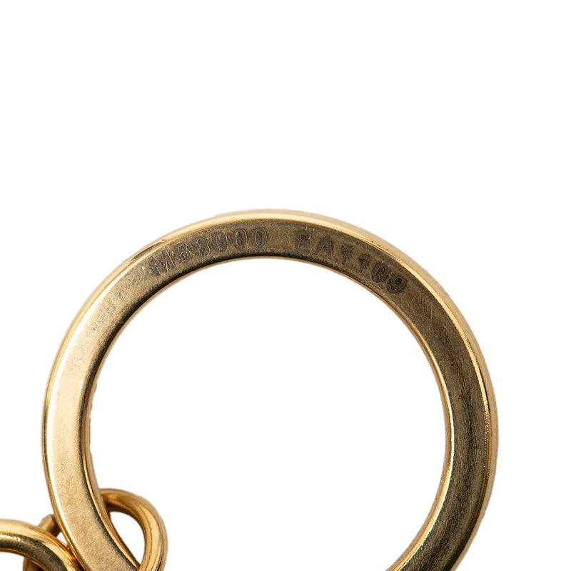 Gold Plated LV Circle Key Holder and Bag Charm - Image 7