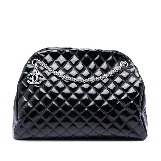 Large Quilted Patent Just Mademoiselle Bowling Bag - Image 1