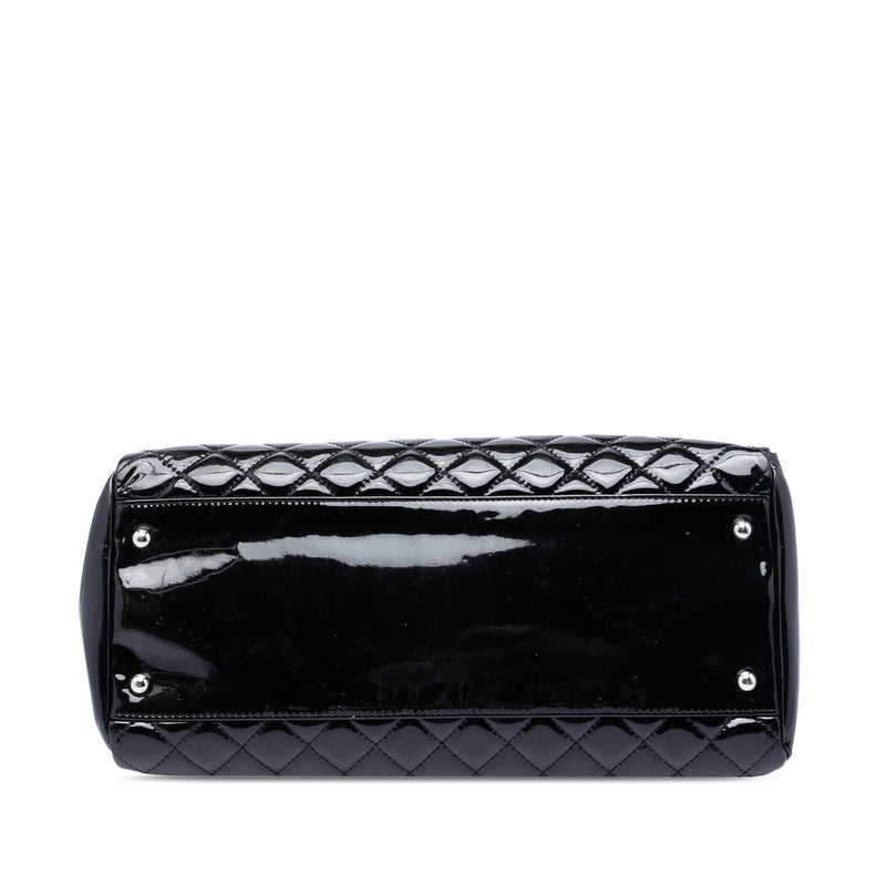 Large Quilted Patent Just Mademoiselle Bowling Bag - Image 3