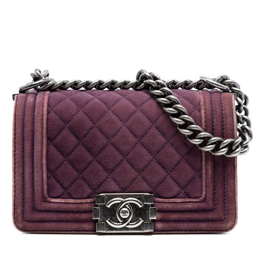 Small Quilted Velvet Boy Flap - Image 1