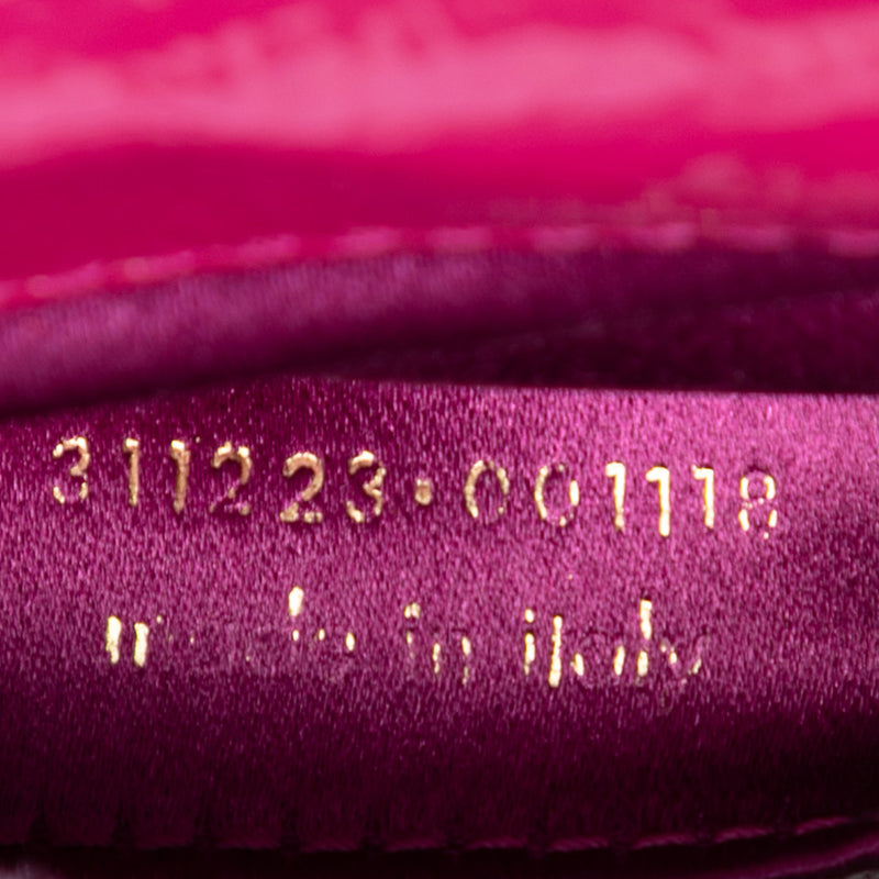 Large Textured Patent Belle De Jour Clutch - Image 6