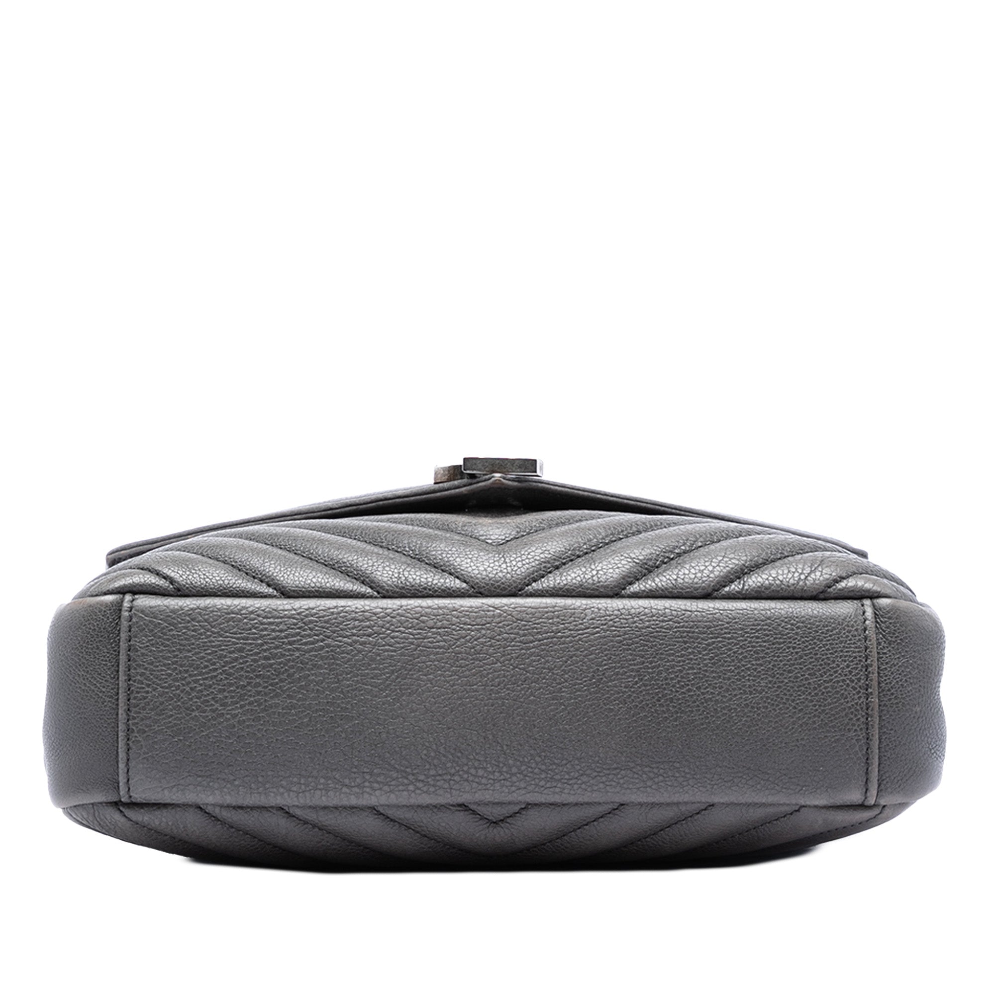 Medium Chevron Sheepskin Monogram College Satchel - Image 3