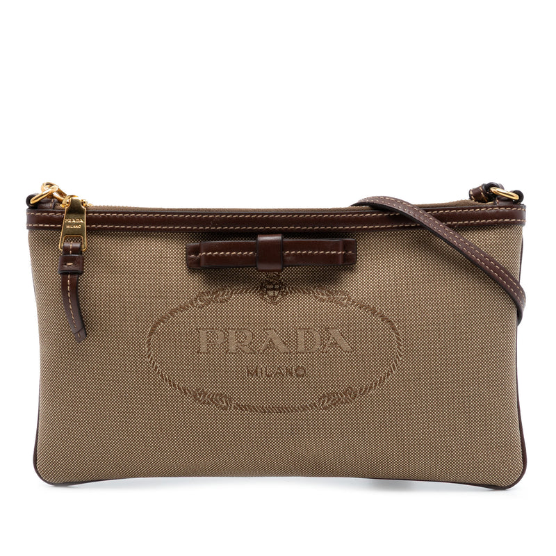 Canvas Canapa Logo Bow Shoulder Bag