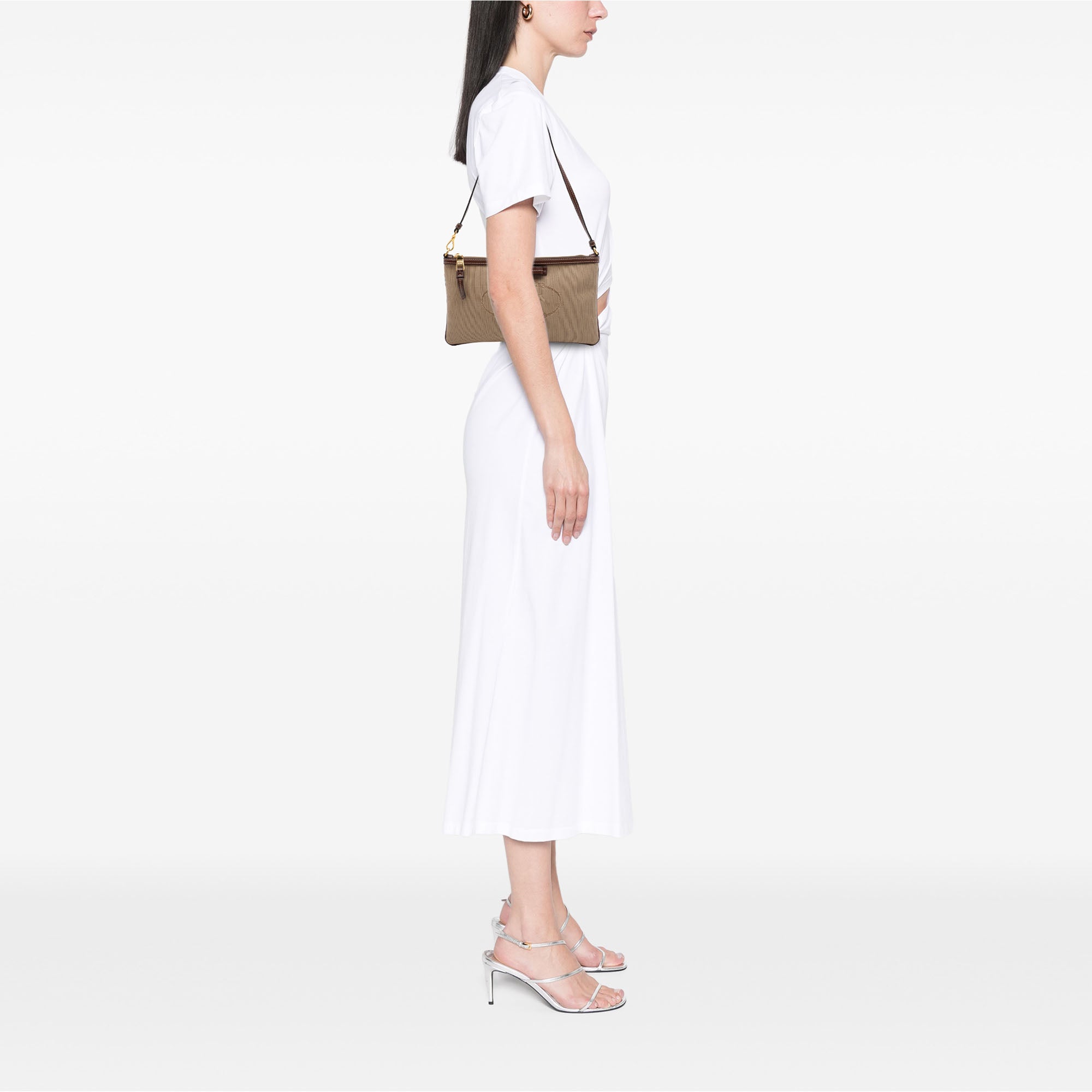 Canvas Canapa Logo Bow Shoulder Bag - Image 6