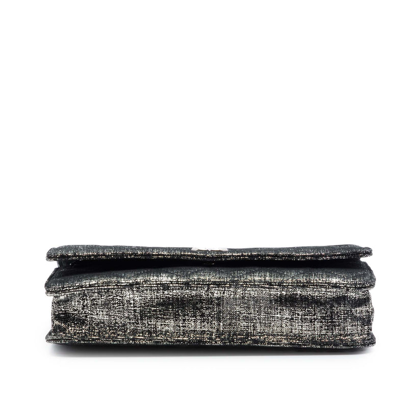 CC Quilted Metallic Fabric Wallet On Chain - Image 3