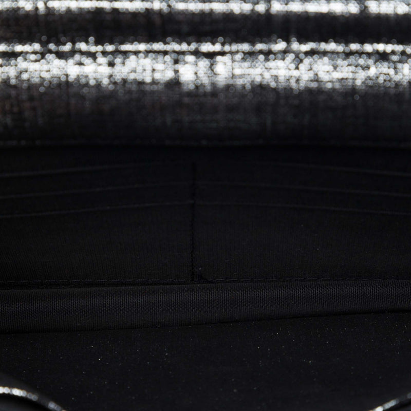 CC Quilted Metallic Fabric Wallet On Chain - Image 4