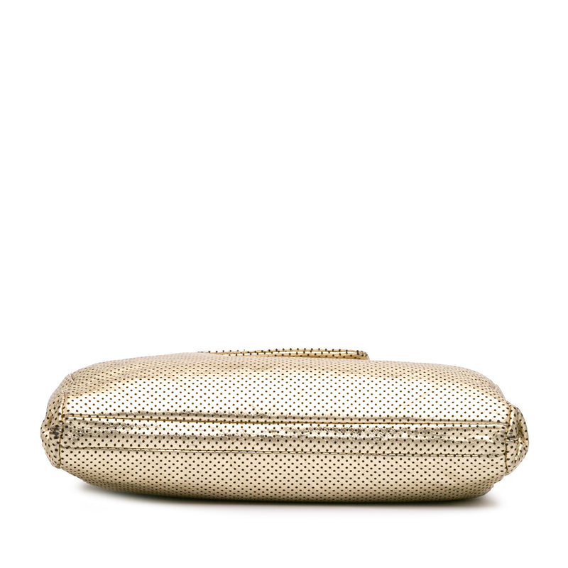 Perforated Crackled Metallic Calfskin Drill Tote - Image 3