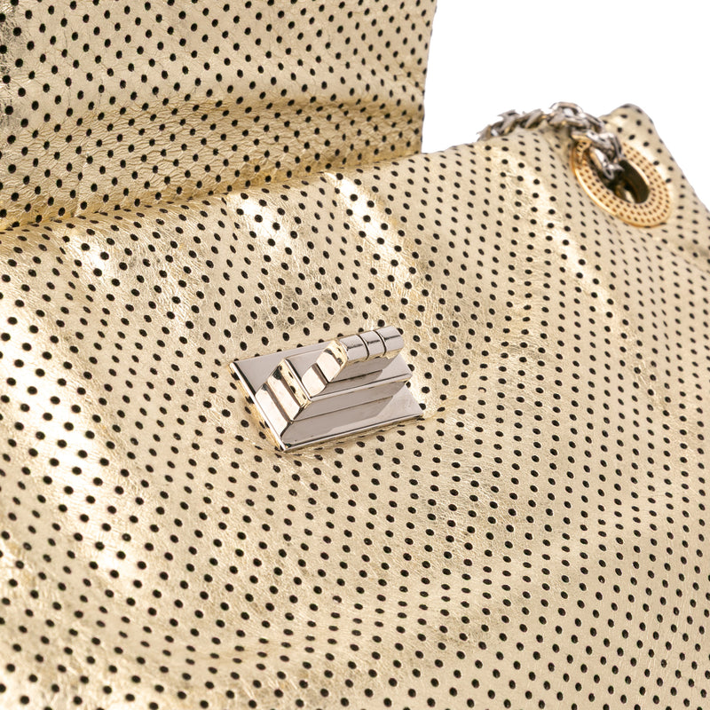 Perforated Crackled Metallic Calfskin Drill Tote - Image 7