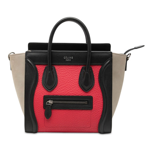 Nano Tricolor Nubuck and Calfskin Luggage Tote - Image 1