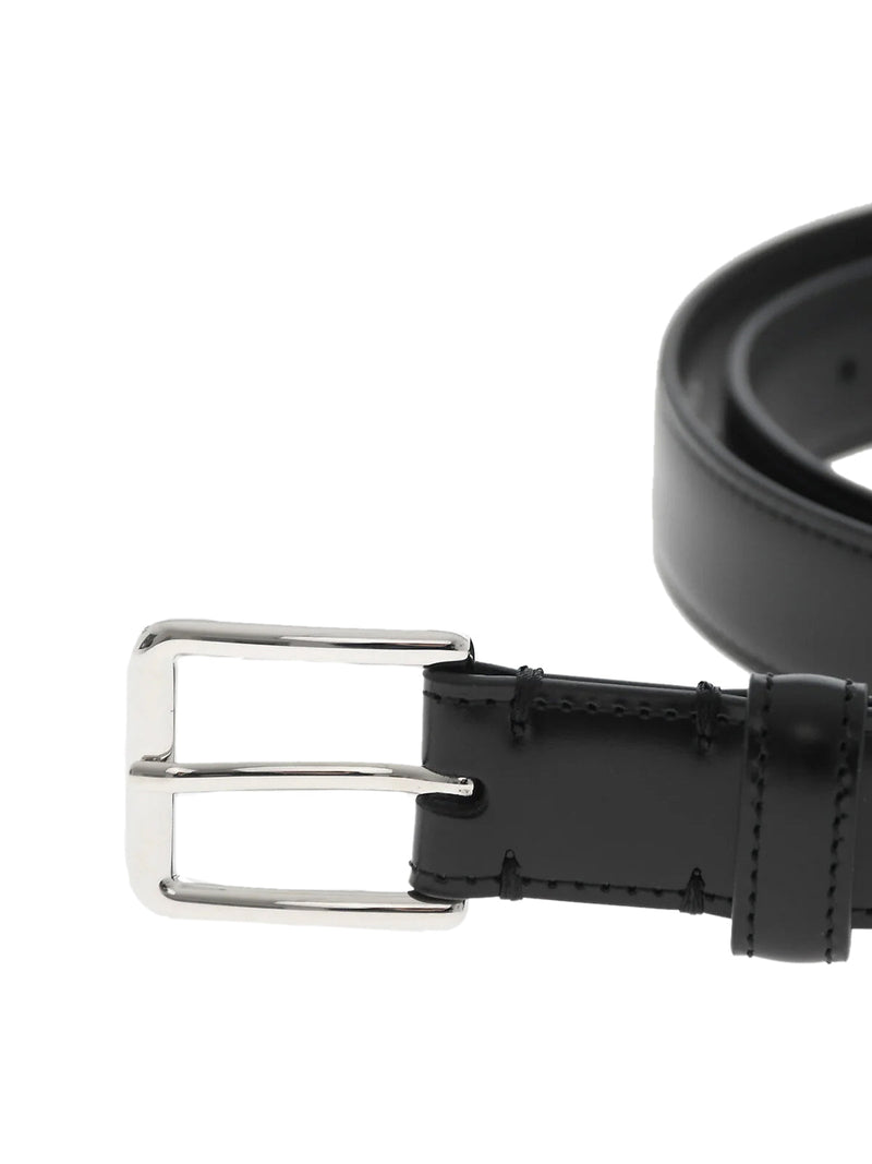 Dsquared2 Genuine Leather Buckle Belt — Black