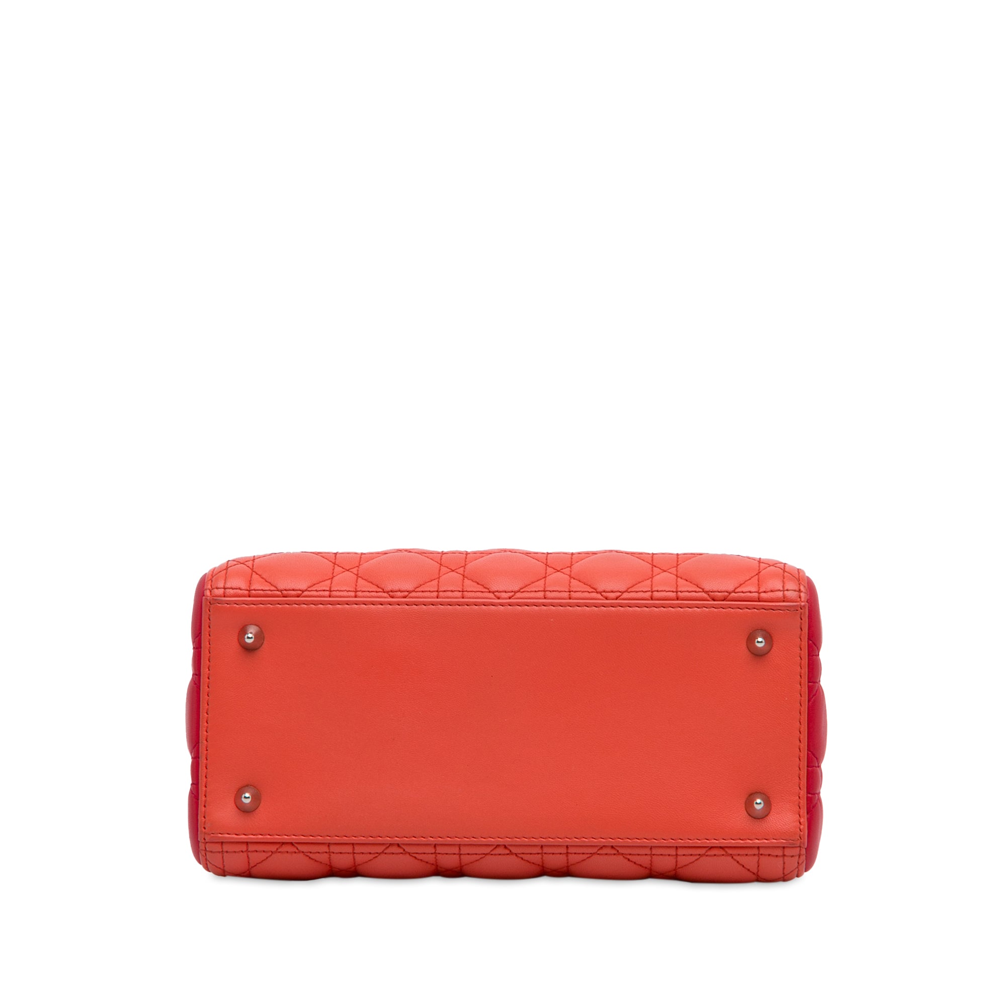 Medium Bicolor Lambskin Cannage Lady Dior - Image 5