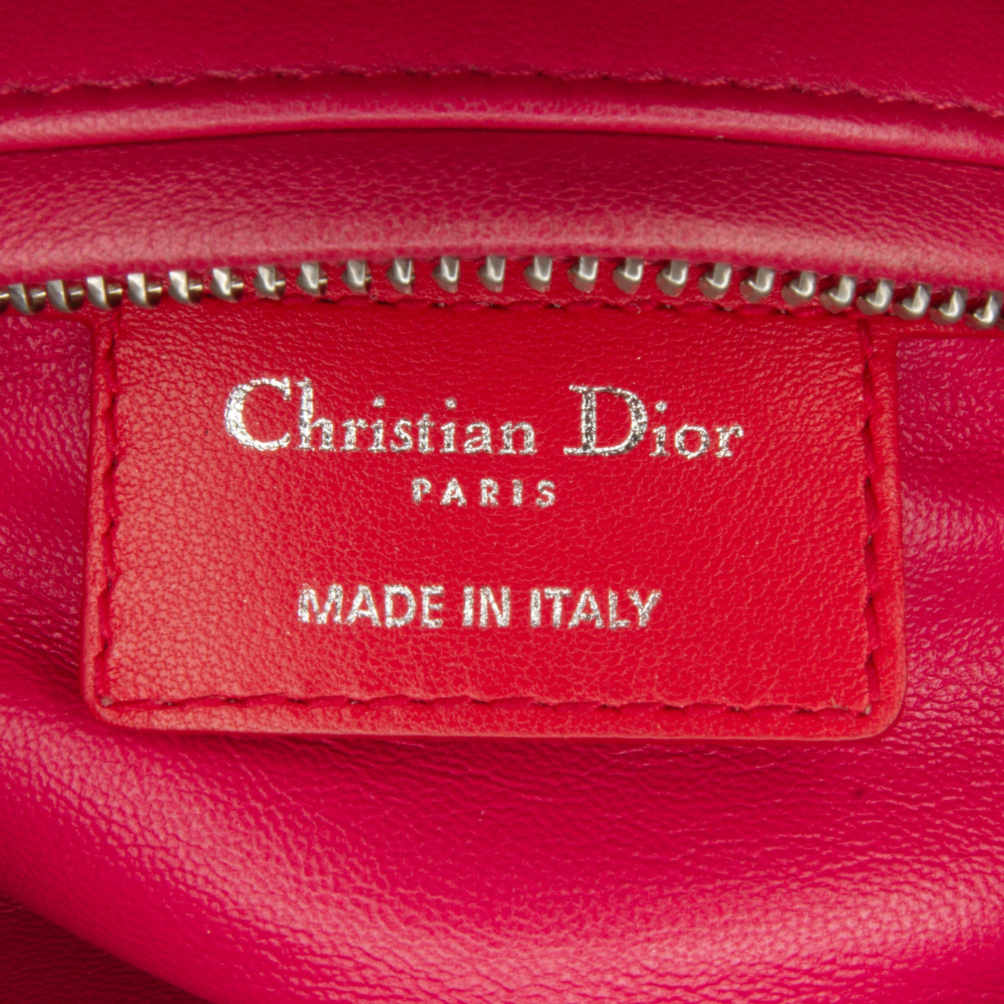 Medium Bicolor Lambskin Cannage Lady Dior - Image 7