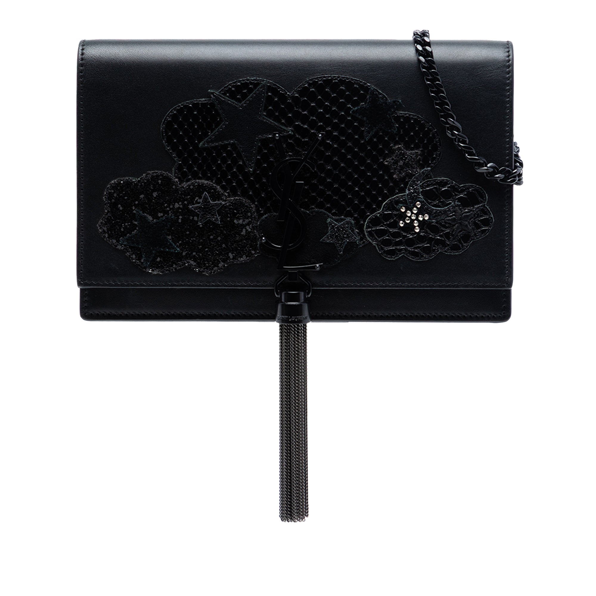 Calfskin Cloud Star Applique Classic Monogram Kate Tassel Wallet on Chain - Image 1