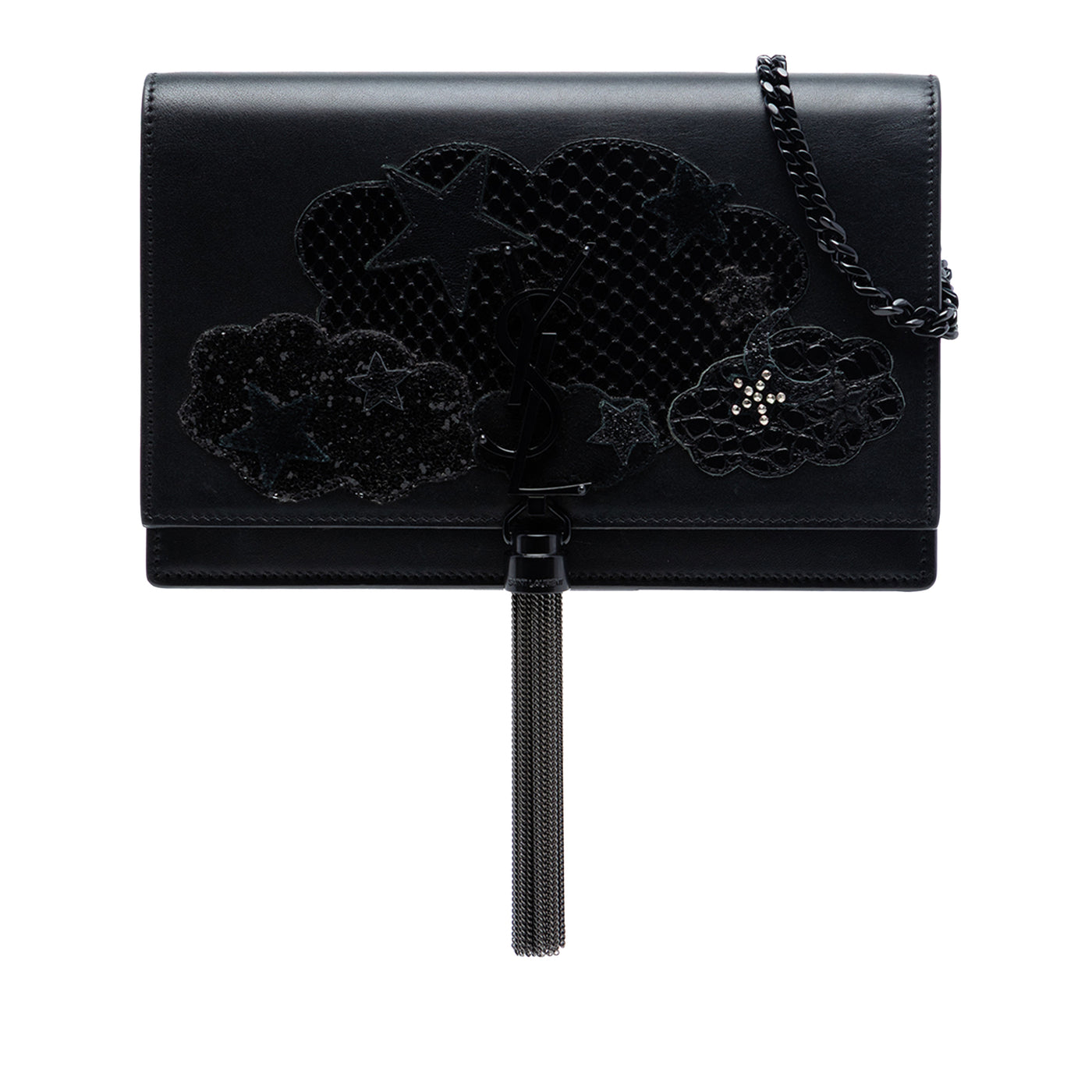 Calfskin Cloud Star Applique Classic Monogram Kate Tassel Wallet on Chain - Image 1