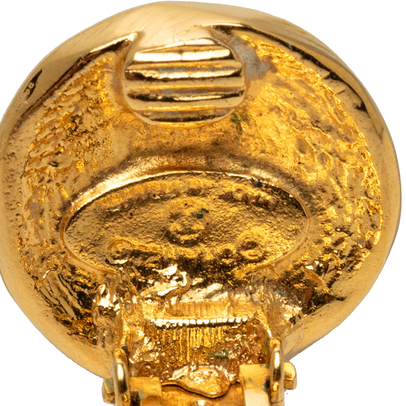 Gold Plated 31 Rue Cambon Round Clip On Earrings - Image 3