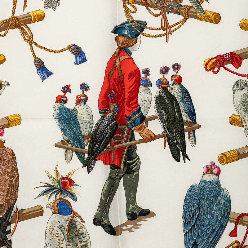 Les Oiseaux du Roy Silk Scarf 90 - Image 7