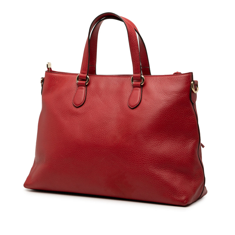 Leather Bamboo Tassel Satchel - Image 2