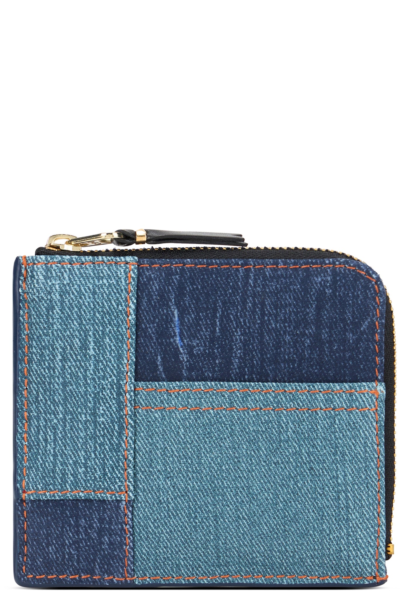Comme Des Garçons Wallet Patchwork Denim — Blue Lambskin & Purses
